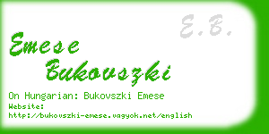 emese bukovszki business card